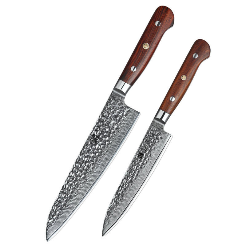 2PCS Professional Damascus Kitchen Knife Set Yun Series