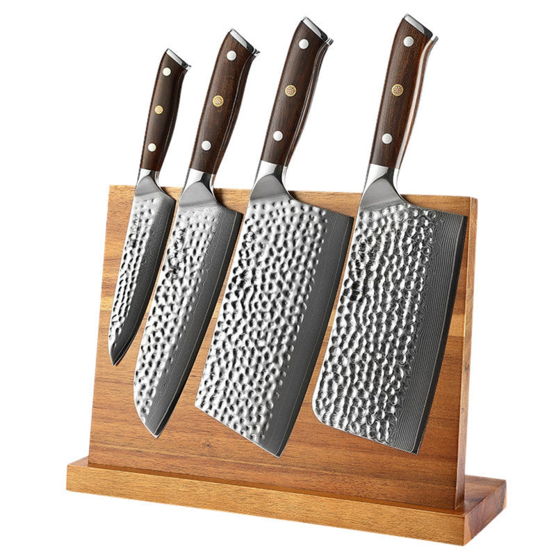 5PCS Professional Damascus Kitchen Knife Set Stria Hammer Yu Series