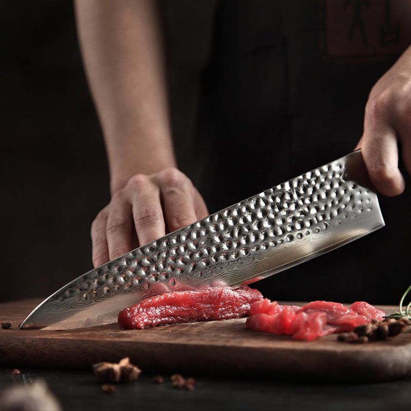 Professional Damascus Kitchen 10 Inch Chef Knife Ebony Yu Series
