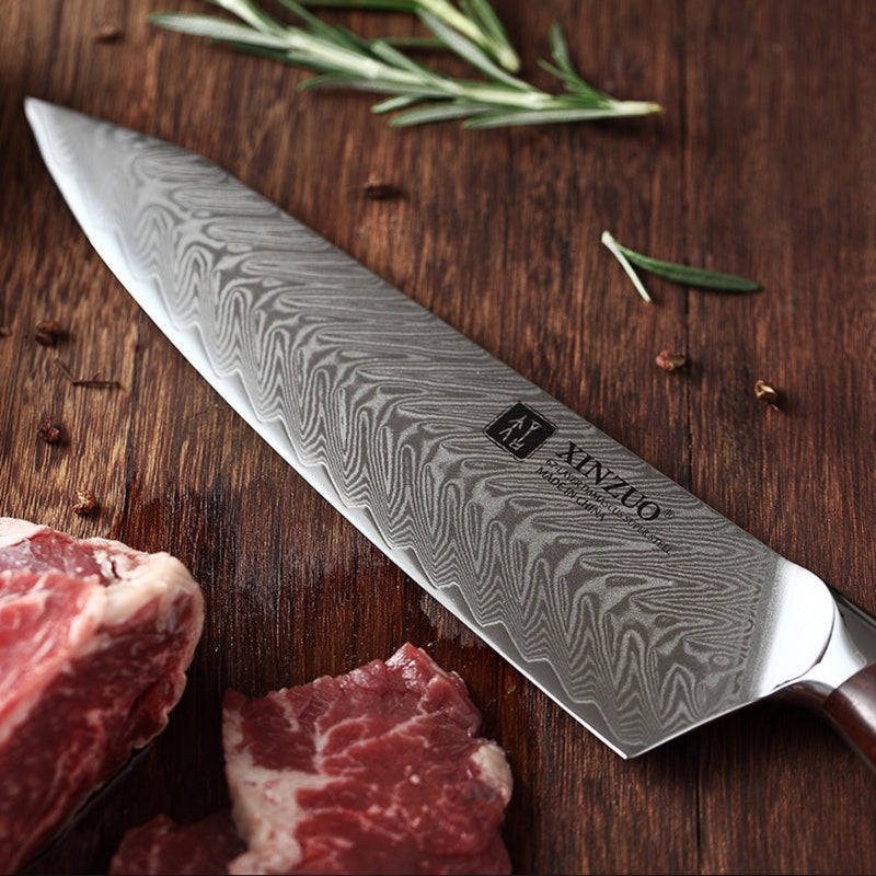 15PCS Professional Damascus Kitchen Knife Set Yi Series