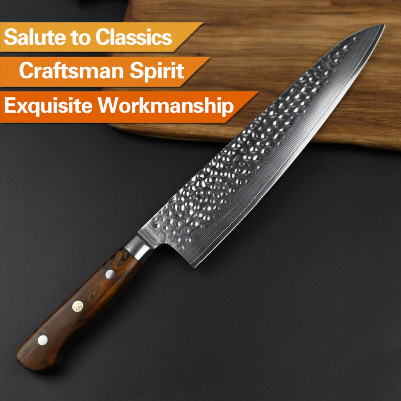 Professional Damascus Kitchen 9.5 Inch Chef Knife Yun Series