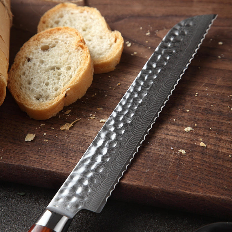 Professional Damascus Kitchen Bread Knife Yun Series