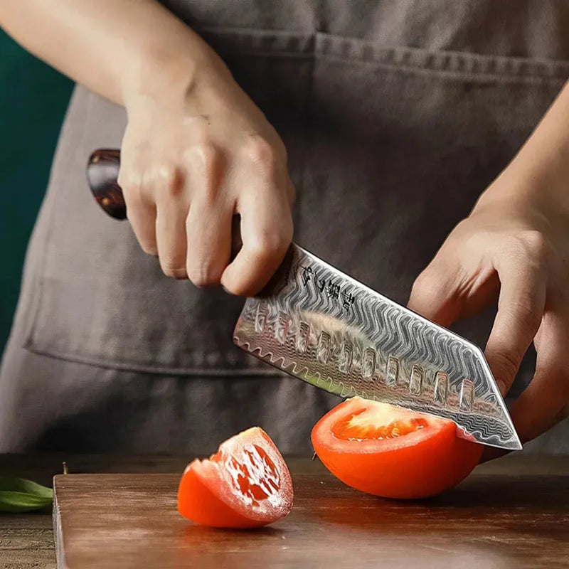 7 inch Kitchen Damascus Santoku Knife Elegant Series