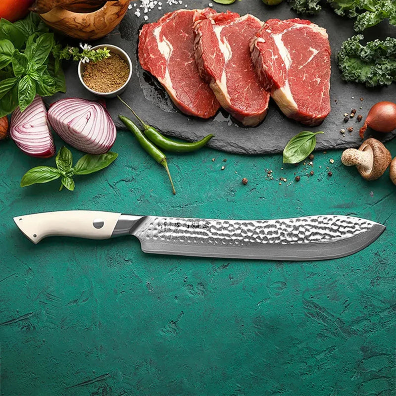 10 inch Damascus Butcher knife - B38H Elegant Series