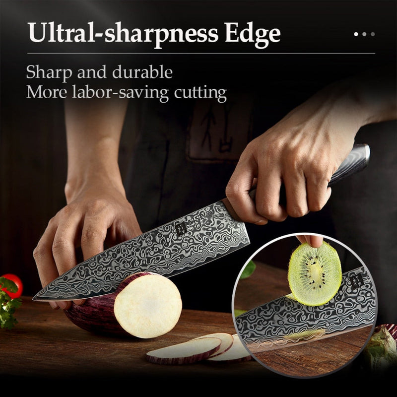Professional Damascus Kitchen Chef Knife Ya Series