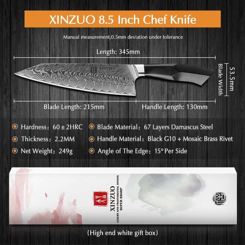 Professional Damascus Kitchen Chef Knife Feng Series