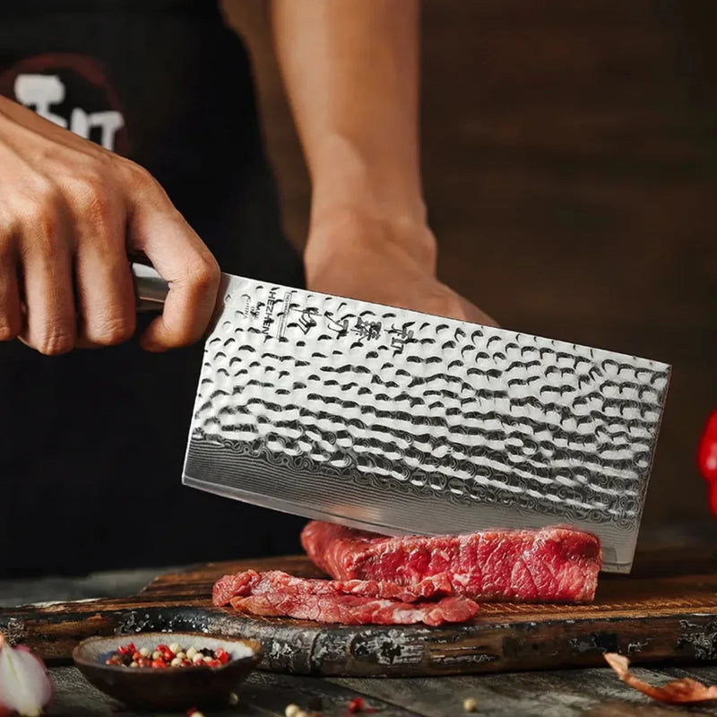 Kitchen Damascus Cleaver Knife B30R Master Series