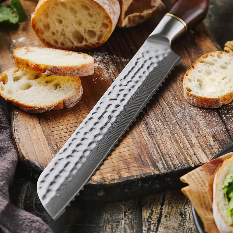 Kitchen Damascus Bread Knife B30R Master Series