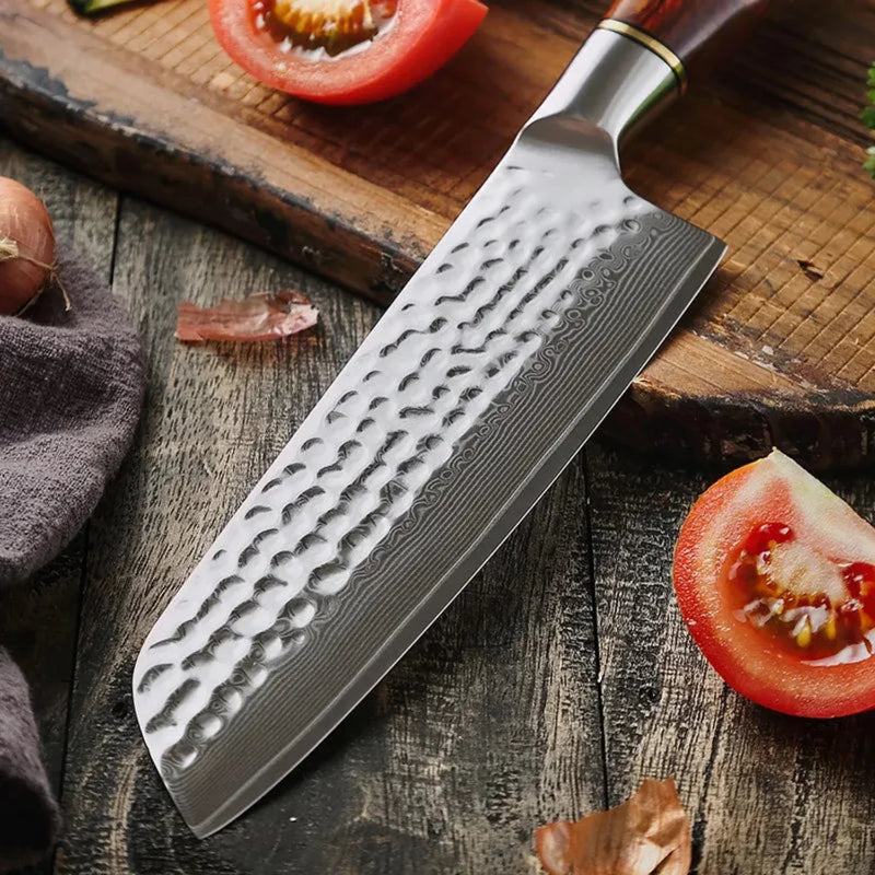Kitchen Damascus Santoku Knife B30R Master Series