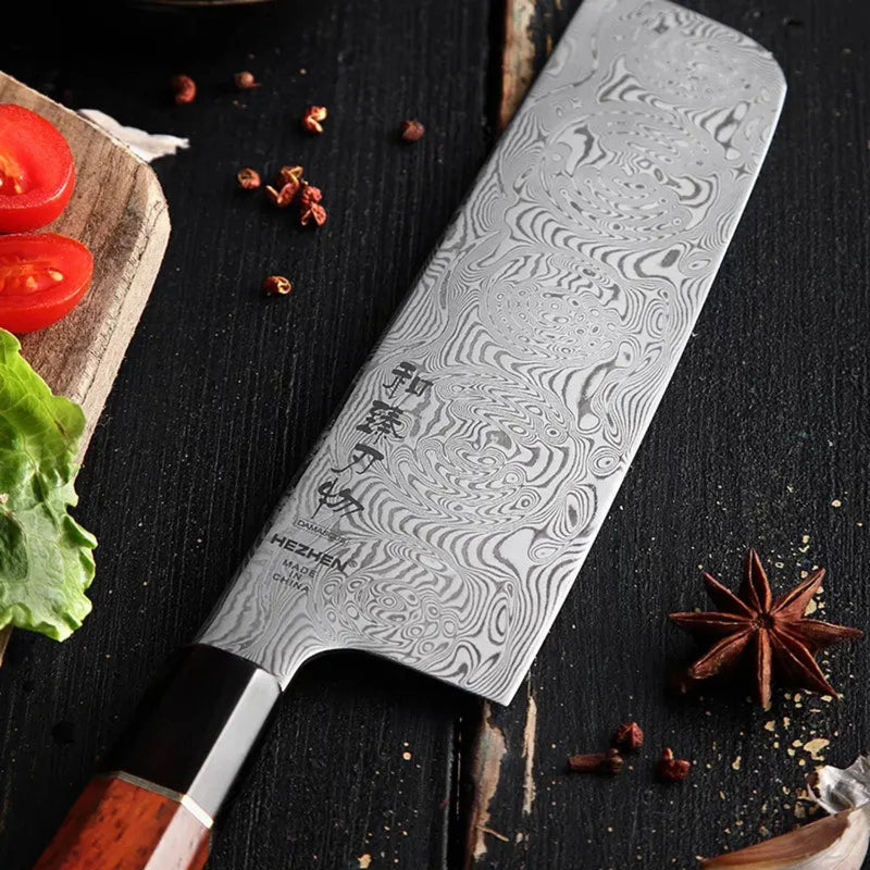 Kitchen Damascus Nakiri Knife F3 Series