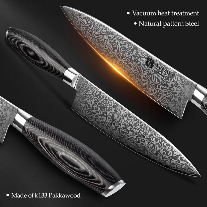 5PCS Professional Damascus Kitchen Knife Set Ya Series