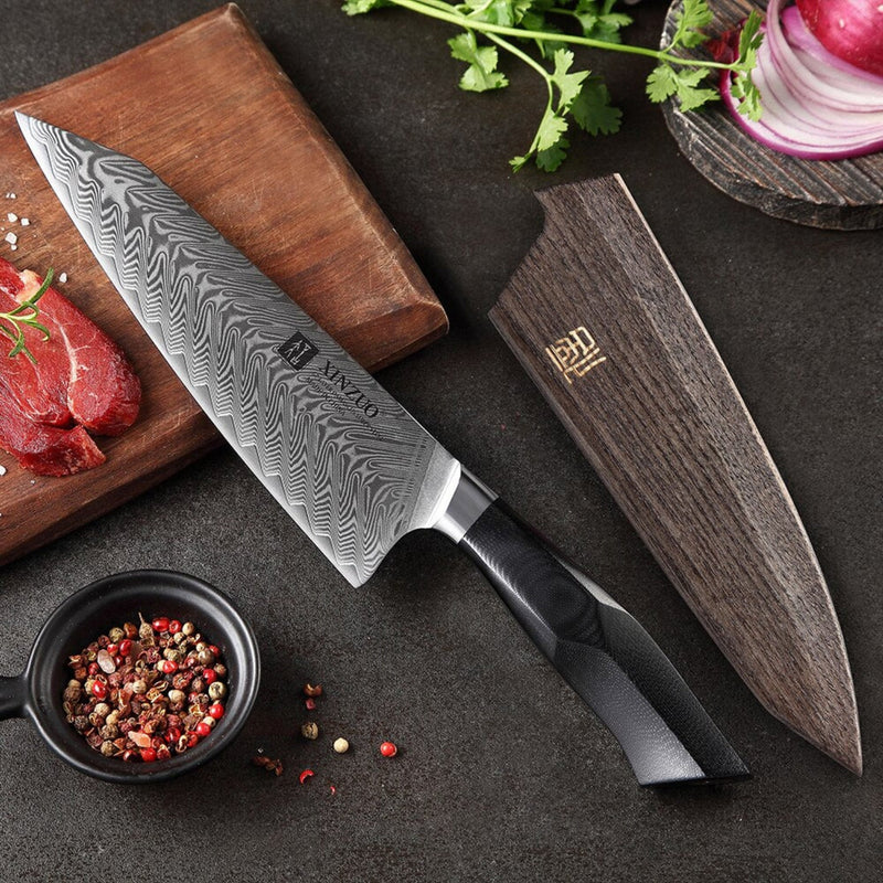Professional Damascus Kitchen Chef Knife Feng Series