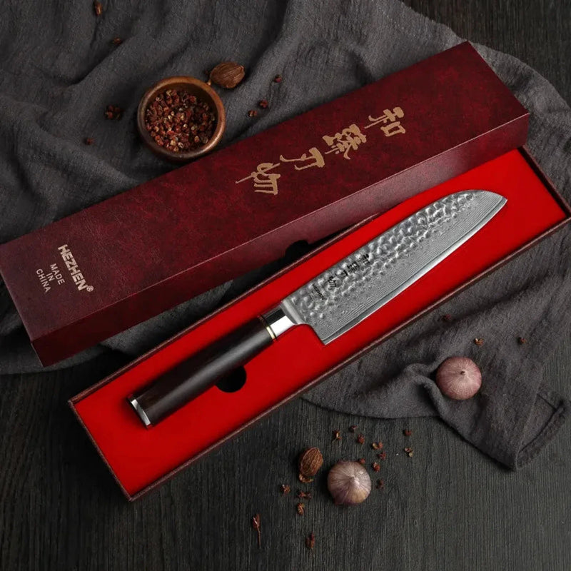 7 inch Damascus Santoku Knife - Classic Series