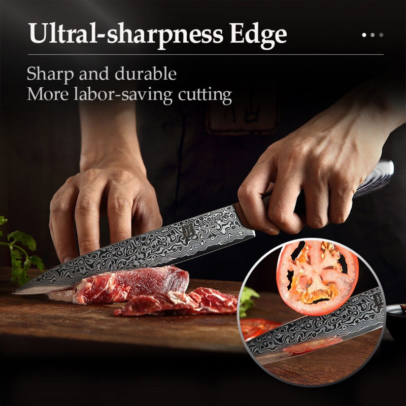 Professional Damascus Kitchen Carving Knife Ya Series