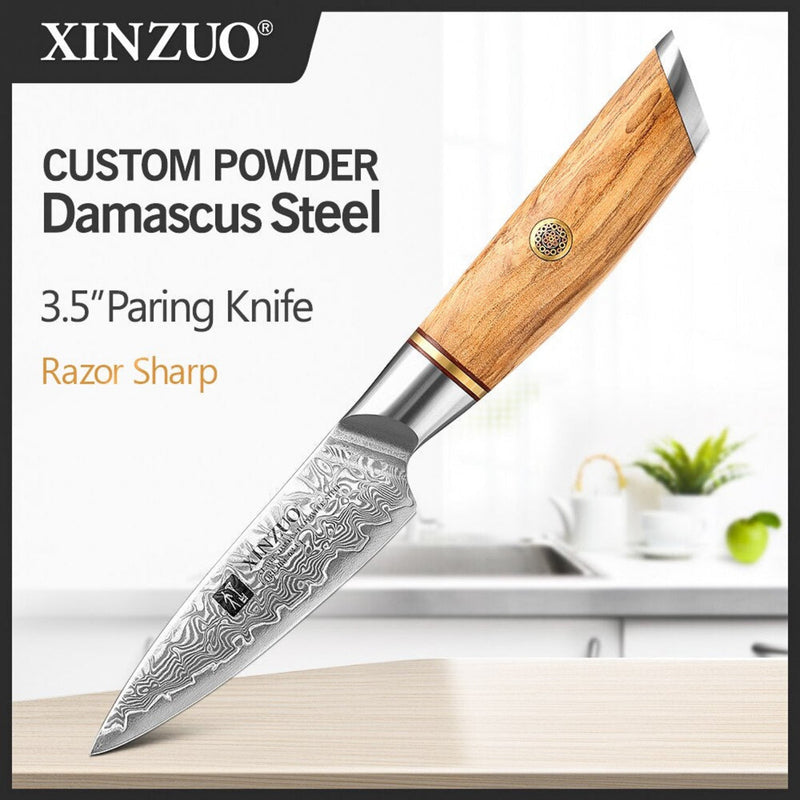 Professional Damascus Kitchen Paring Knife Lan Series