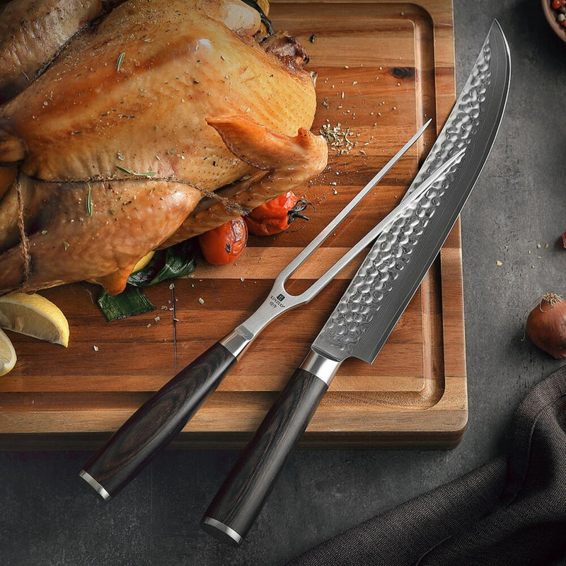 Professional Kitchen Carving Fork Stria Hammer He Series