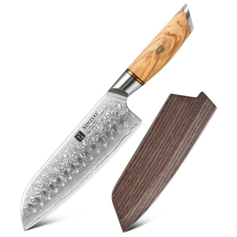 Professional Damascus Kitchen Santoku Knife Lan Series
