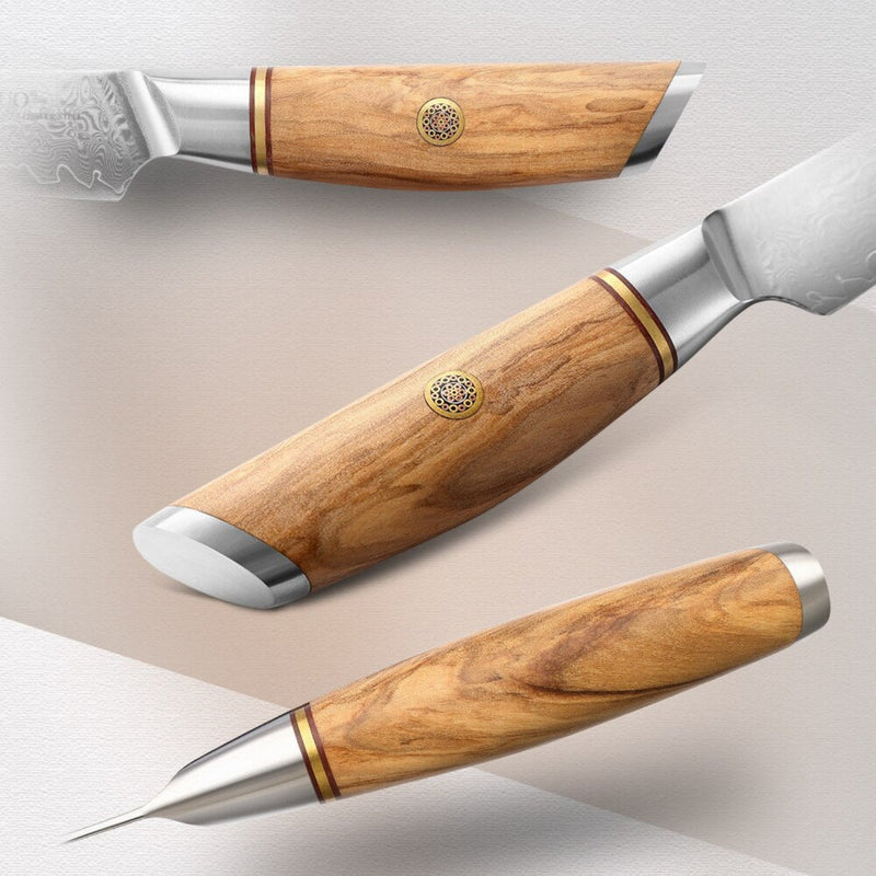 6PCS Professional Damascus Kitchen Knife Set Lan Series
